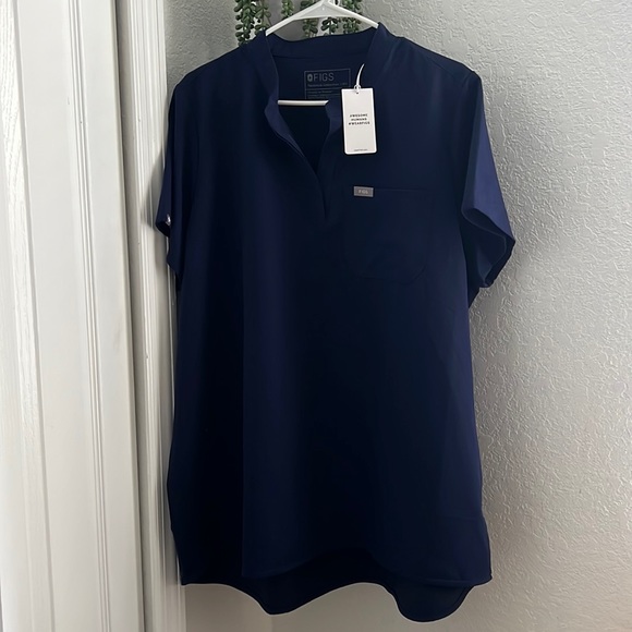 Figs Tops Figs Kitale Maternity Scrub Top Sz Xxl Navy Blue Poshmark